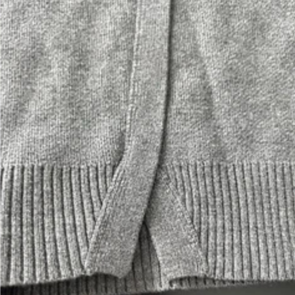 Sweater Dress‎ L Above Knee Gray With Asymetric Blue Plaid Detail Large - Picture 7 of 10